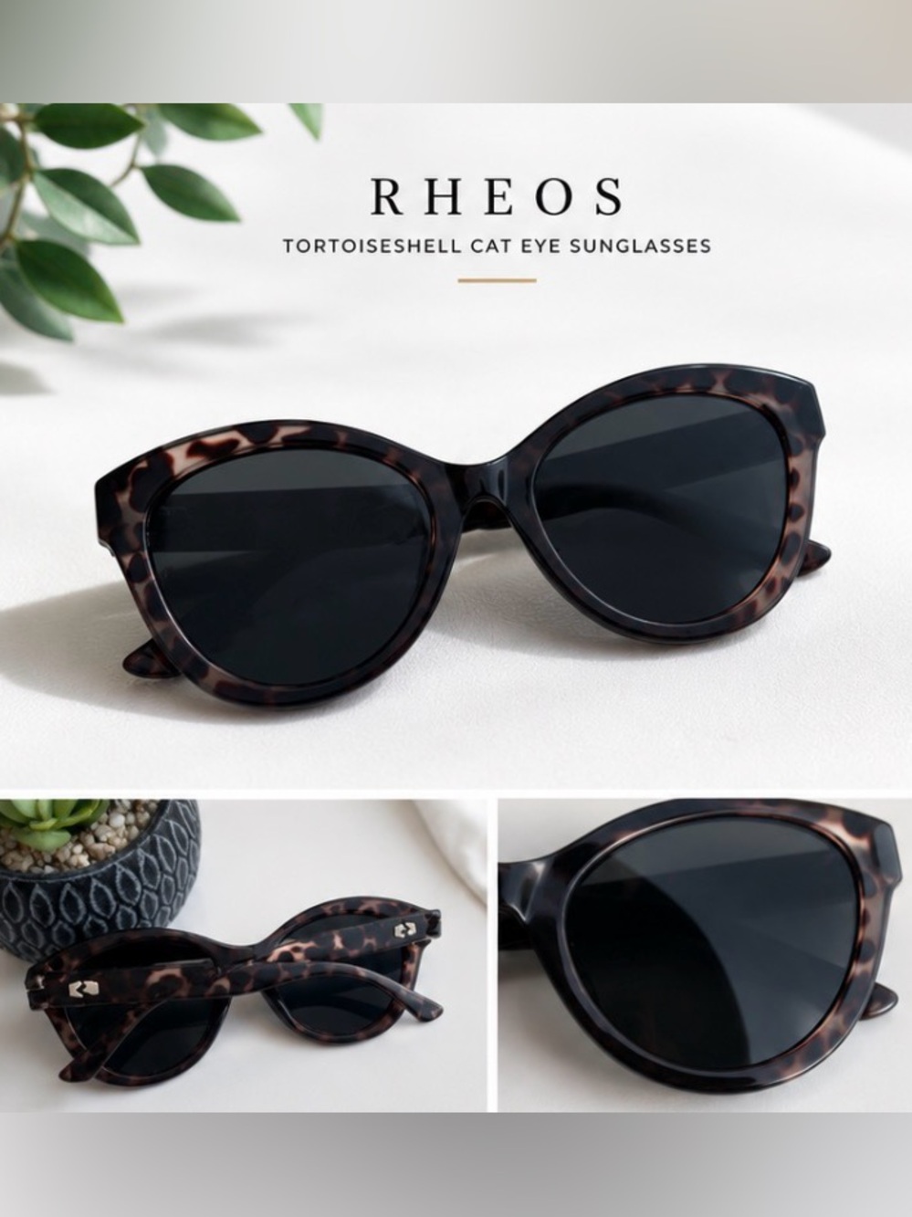 Rheos Tortoiseshell Cat Eye Sunglasse